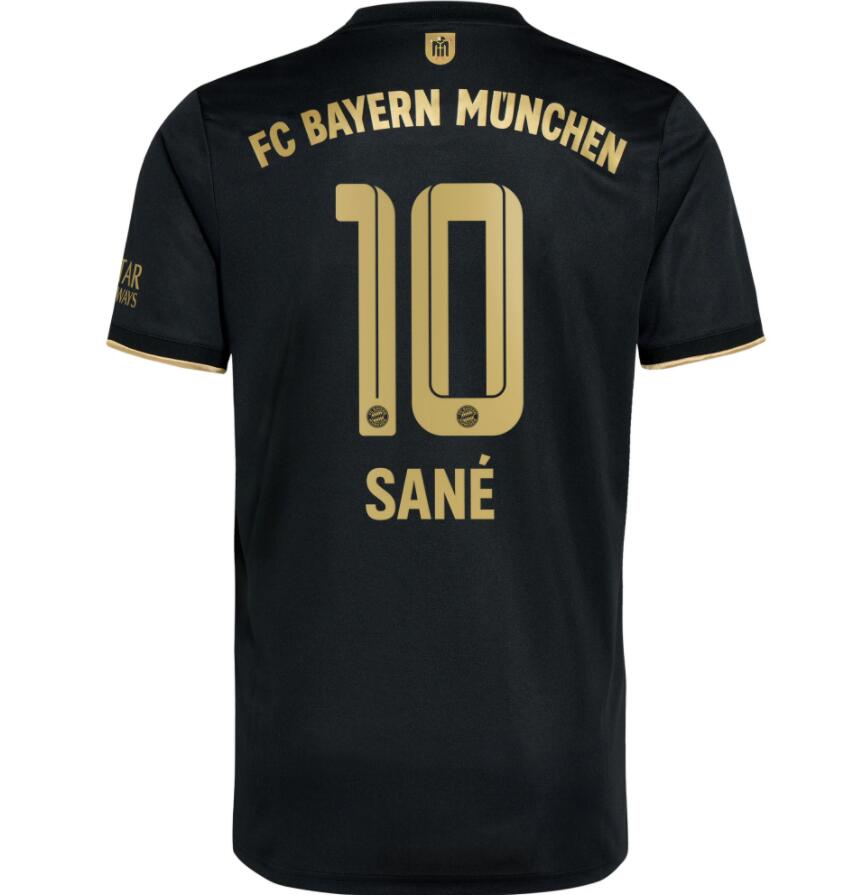 2021/22 FC Bayern Munchen Away Kit Soccer Jersey with Sane 10 printing